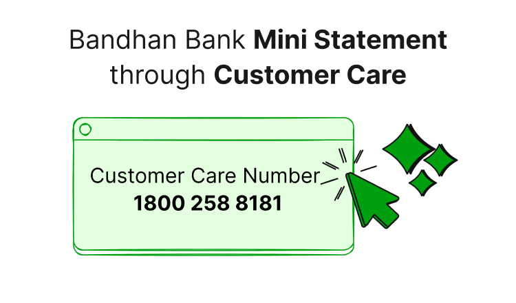 Bandhan Bank Mini Statement through Customer Care